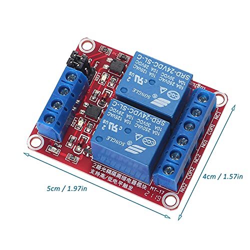 4pcs Relay Module 24V Relay Board 2 Channel with Optocoupler Support High or Low Level Trigger - size: 2 Channel - 24V