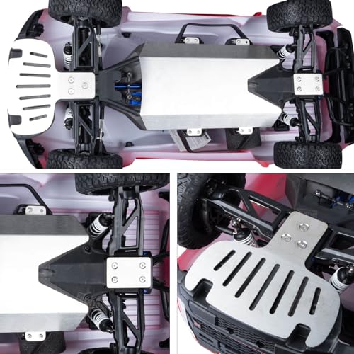 Stainless Steel Chassis Protect Armor Skid Plate Guard Upgrades Part for 1/10 F0rd F 15O Raptor 4X4,Chassis Protect Armor Full Version Hops Up