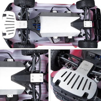 Stainless Steel Chassis Protect Armor Skid Plate Guard Upgrades Part for 1/10 F0rd F 15O Raptor 4X4,Chassis Protect Armor Full Version Hops Up
