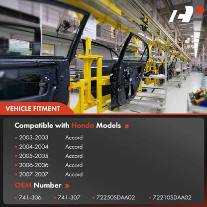 A-Premium Front Driver and Passenger Side Power Window Regulator with Motor - style: Front Driver and Passenger