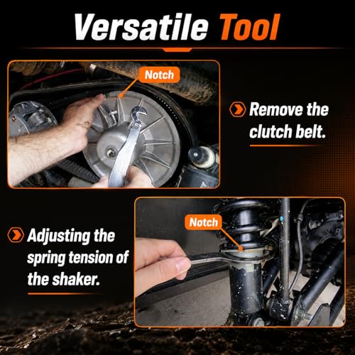 Shock Absorber Spanner/Drive Clutch Spanner Span Spreader Wrench Tool Compatible with Polaris ATV XP 550 RZR General 1000 Sportsman 550 Replace#：2877408 2877408-329
