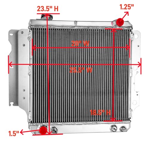3 Row Radiator For Jeep Wrangler TJ YJ 2.4 2.5 4.0 4.2L 1987-2006 - size: 3 Row Radiator