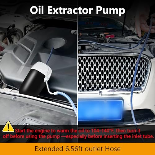 Oil Pump Extractor, Upgraded Self-Powered Electric Oil Change Pump, No Need Powered by Car, Engine Oil Transfer Pump, Fluid Transfer Pump for Marine, Boat, Car, ATV, RV, Truck, Motorbike