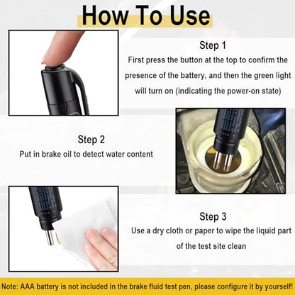 ecocstm 2 PCS Brake Fluid Tester, Brake Fluid Moisture Tester, Brake Tester