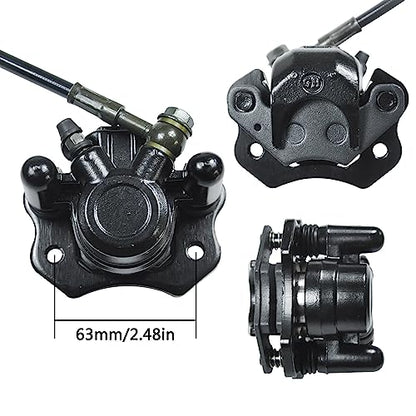 HOLATO Rear Disc Brake Master Cylinder Caliper Assembly with Brake Pads for 50cc 70cc 90cc 110cc 125cc Tao Tao 110 Coolster 3050HD 3050C Peace Motorsports Apache Four Wheeler Quad ATV Parts Heavy duty