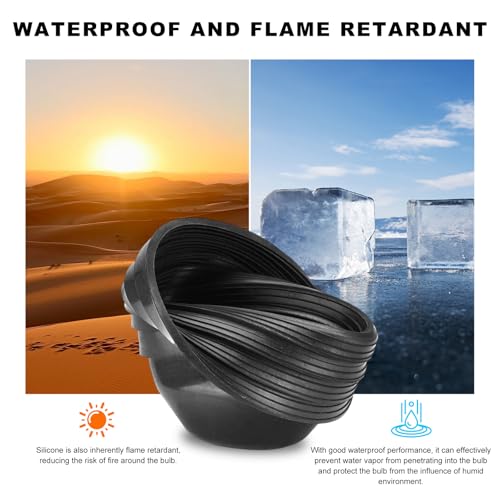 4 PCS Car Headlight Dust Covers, 100mm 4" Headlight Housing Cap Vehicle Forward Light Cover, Dustproof Flexible Rubber Sealed Headlamp Cap, Waterproof Car Front Lamp Cover - color: 4 PCS