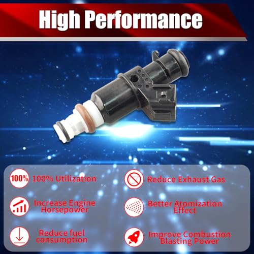 Set of 4 Fuel Injectors FJ484 16450-RAA-A01 Replacement - size: FJ484