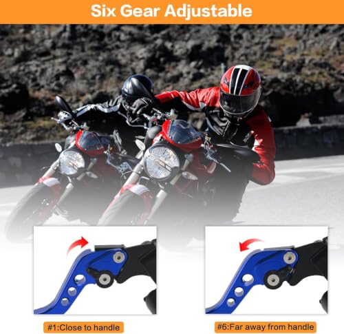 7/8" 22mm Motorcycle Brake Clutch Lever Master Cylinder Reservoir - color: Blue