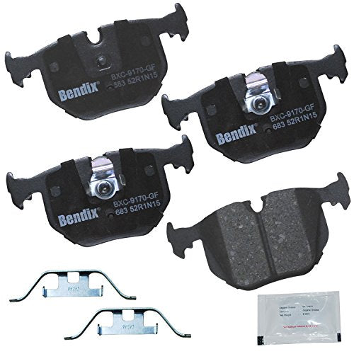 Bendix Priority1 CFC683 Ceramic Rear Brake Pads for Select Models Bentley Arnage, BMW 330Ci, 330i, 330xi, 525i, 740i, 740iL, 750iL, 840Ci, 850Ci, 850CSi, 850i, M3, M5, X3, X5, Z4, Z8, Land Rover Range - size: CFC683