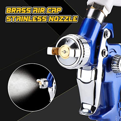ENDOZER General Purpose Mini HVLP Spray Guns Auto Car Detail Paint Sprayer Spot Repair with 0.8mm Nozzle 125CC - color: Nozzle-0.8mm