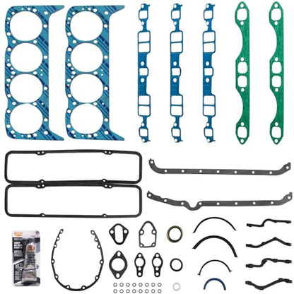 260-1045 Full Engine Gasket Set, 1955-1980 SBC 283 302 307 327 350 V8 Gasket Kit for Chevy C10 C20 Caprice Impala for Buick Century Skylark for Olds - size: KS2600