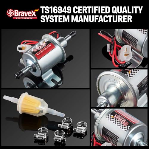 Bravex Electric Fuel Pump HEP-02A 12V Low Pressure 2.5-4 PSI Universal - color: HEP-02A (2.5-4 PSI)