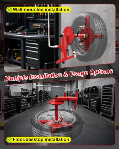 Wall-Mounted Tire Changer, Manual Tire Removal Tool for 16"-21" Wheels