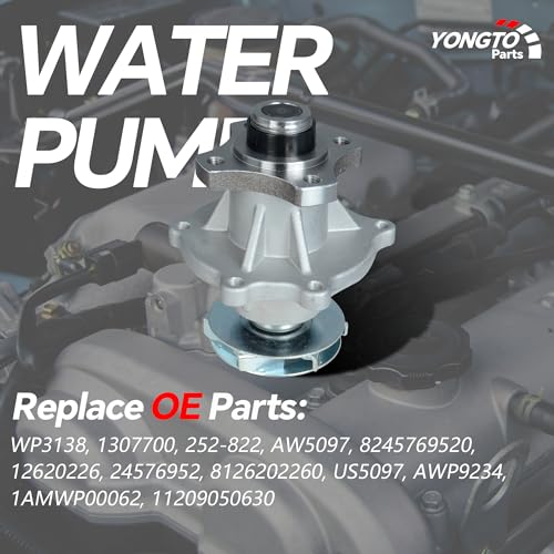 AW5097 Water Pump Kit Compatible with Chevrolet Colorado Trailblazer, GMC Canyon Envoy, Isuzu I-280, Hummer H3, Buick Rainier, Oldsmobile, Saab 2.8L 2.9L 3.5L 3.7L 4.2L Replace OE 24576952