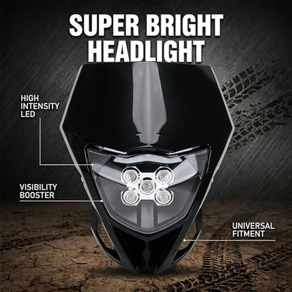 AnXin Dirt Bike Headlight for CRF250R CRF250F CRF450R CRF250L CRF450L XR650 - color: black