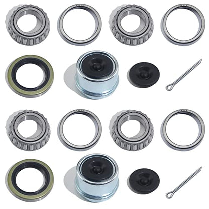 2Sets Trailer Hub L44649 Bearings Kits for 2000 lb 1-1/16'' Axle - color: KIT#7 (L44649 Bearings Kit for 1-1/16'' Axle)