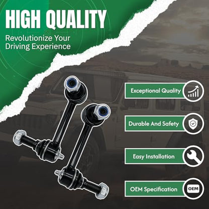 ‎‎K80824 &25 2PC Sway Bar End Links for Olds 04 Bravada, for Saab 05-09 9-7X, for Isuzu 04-08 Ascender, for Buick 04-07 Rainier, for Chevy 03-07 SSR Trailblazer EXT, for GMC 04-07 Envoy XL XUV - size: K80824 K80825