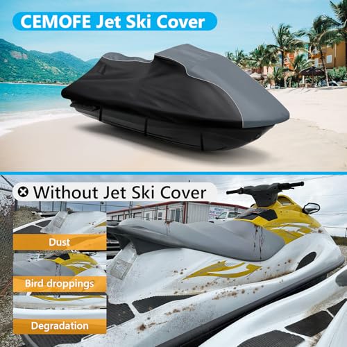 Jet Ski Cover for Yamaha VX Cruiser/VX Cruiser HO 2021-2024 Waterproof 600D - size: For Yamaha VX Cruiser/VX Cruiser HO 2021-2024