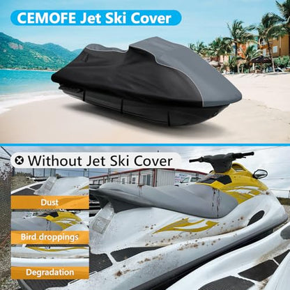 Jet Ski Cover for Yamaha VX Cruiser/VX Cruiser HO 2021-2024 Waterproof 600D - size: For Yamaha VX Cruiser/VX Cruiser HO 2021-2024