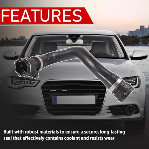 4F0121101F 2pcs Radiator Hose Kit Compatible with 2006-2011 Audi