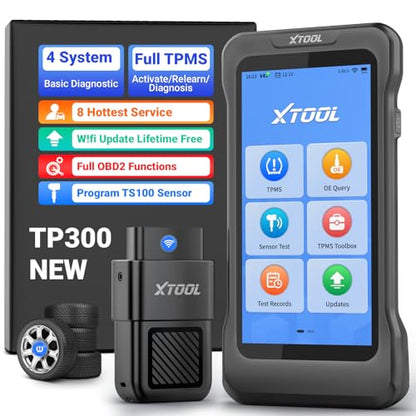 XTOOL TP300 TPMS Programming Tool, Engine ABS SRS Transmission OBD2 Scanner