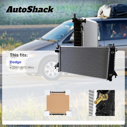 AutoShack Radiator for Dodge, Nitro 2007-2011, V6 3.7L 4.0L