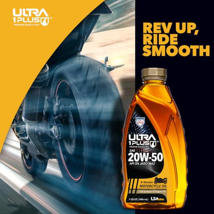 4T 20W-50 Full Synthetic Motorcycle Oil JASO MA2 API SN 1 Quart - size: 1 Quart
