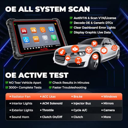 Autel MaxiPRO MP900-BT KIT Scanner: 2026 Same as MS906 Pro MS906 MAX MK908 w/OE C0ding, 3000+ Test, 40+ Service, 150+ Makes, Up of MP900-BT MP900BT w/ 200 Bucks 11 PCS OBD Cables, CAN FD & FCA SGW