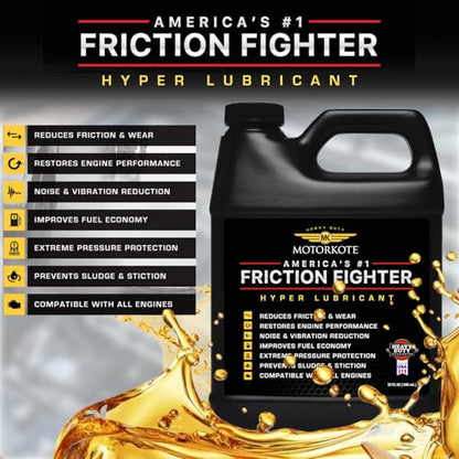 Motorkote MK-HL32-06 Heavy Duty Hyper Lubricant Engine Treatment, 32-Ounce, Single, Black - size: 32 Fluid Ounces, style: 1-Pack