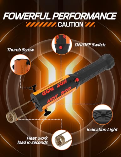 Solary Induction Heater Bolt Removal, 1200W 110V Magnetic Induction Heater Kit for Rusty Screw Removing, Nut Buster Tool with 3 Coils, HVAC Heater & Accessories - color: Orange