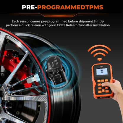 Pre-Programmed TPMS Sensor Fit for Toyota, Set of 4 Tire Pressure Monitor - size: 42a60706030