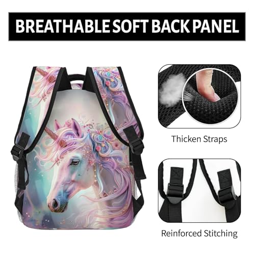 Unicorn Fantasy Backpack, Travel Backpacks Laptop Rucksack for Women, School Bookbag for Kids Girls Boys Teens, Cute Magical Horse Back Pack Accessories Bag for Work, Ideal Gifts for Unicorn Lovers - color: Unicorn