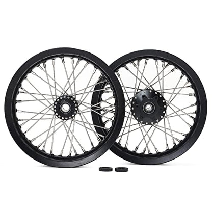 TOFR 12"x2.15" Front Rear Wheels Rims Hubs for Talaria Sting Talaria XXX - color: Black, size: 12" 12" Front Rear