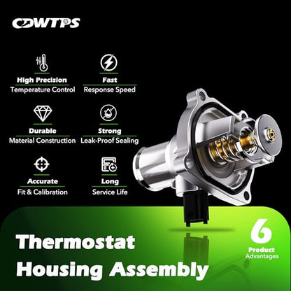 CDWTPS Aluminum Engine Coolant Thermostat Housing Assembly fit for Chevy - size: 902-821