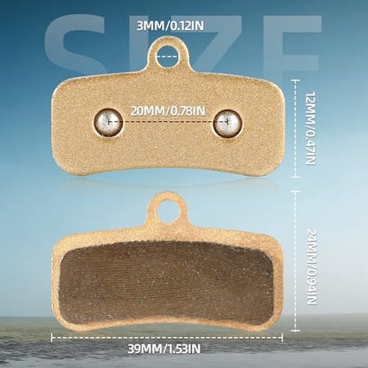 JFG RACING Electric Dirt Bike Front&Rear Brake Pads for Surron LBX,2 Pcs - color: Gold, size: 2