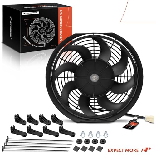 A-Premium 12'' 12 inch Slim Universal Electric Cooling Fan Assembly - style: 12 inch