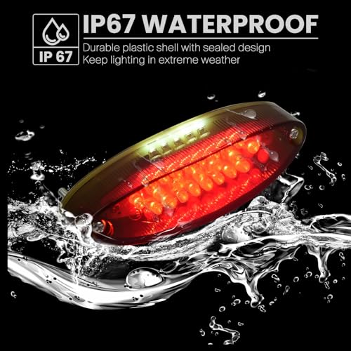 Motorcycle Tail Light, ATV Brake License Plate Rear Lights (Smoke) - color: Smoke
