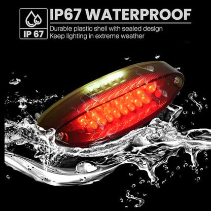 Motorcycle Tail Light, ATV Brake License Plate Rear Lights (Smoke) - color: Smoke