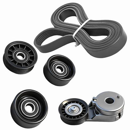 Serpentine Belt Kit With Tensioner And Idler Pulley For Chevrolet Malibu - size: Malibu (04-06), For Pontiac G6 (05-06)
