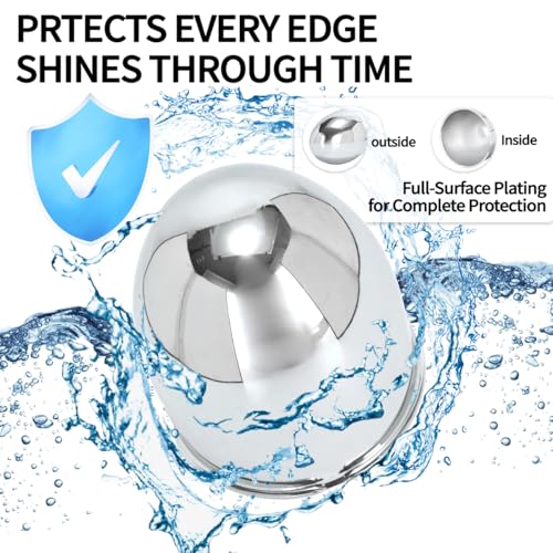 4Pcs 4.25" OD 4.72" H Pointed Top Trailer Wheel Center Caps for Rim - color: Chrome, size: 4.25" OD 4.72" H
