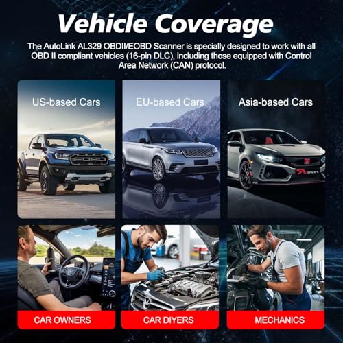 Autel OBD2 Scanner AL329, Vehicle Check Engine Code Reader