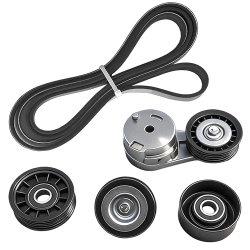 Serpentine Belt Kit With Tensioner And Idler Pulley For Chevrolet Pontiac - size: Chevy Impala, Malibu, Pontiac G6 (06-11)