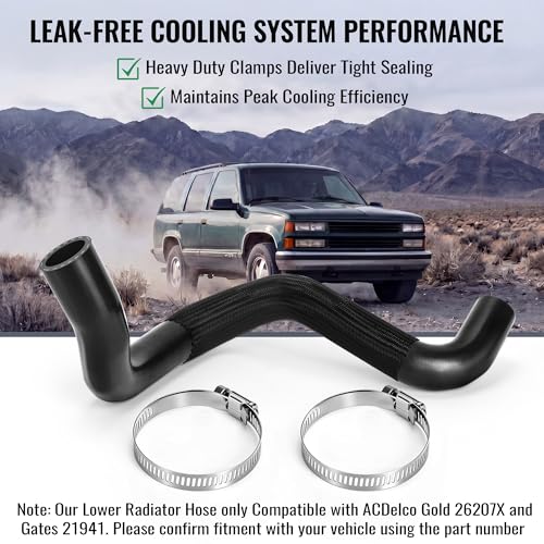 Lower Radiator Hose Compatible with ACDelco Gold 26207X/Gates 21941,2 Clip
