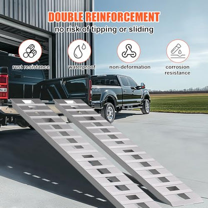 6000LBS Aluminum Loading Ramps 84x14 in, 7FT Low Profile 2 Pack - size: 84x14inch