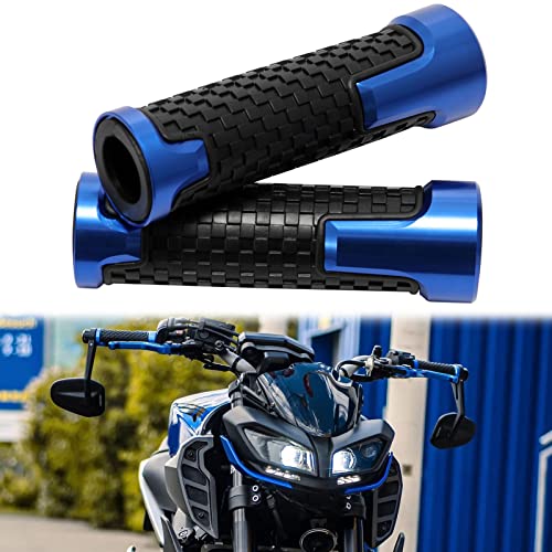 JMTBNO Universal 7/8" 22MM Motorcycle Hand Grips Motorcycle Handlebar Black - color: Blue, size: Motorcycle Grip
