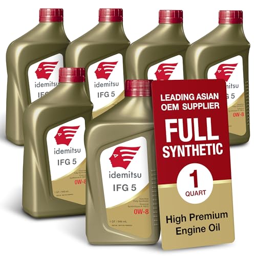 Idemitsu IFG 5 0W-8 Full Synthetic Engine Oil – 1 Qt, 6 Pack - size: 1 Quart, Pack of 6