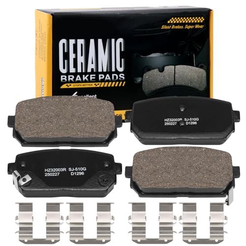 D1296 Rear Ceramic Brake Pads Kit Fit For Kia Rondo 2007-2010 - size: HZ1296