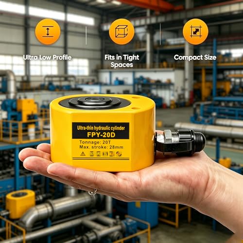 Jooptoolwook 20T Multi-Section Low Profile Hydraulic Ram Jack, 1.1" - size: 20T