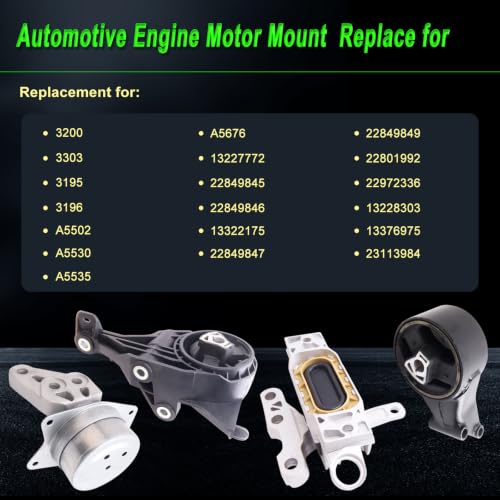 Engine Motor Mount fit Chevy Impala 14-20 Cadillac XTS 13-19 3.6 FWD - size: 2010 Allure 3.6L FWD