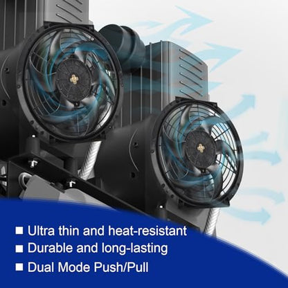 SSN 10" Black Electric Radiator Cooling Fan Assembly Kit - color: Black, size: 10" No Thermostat